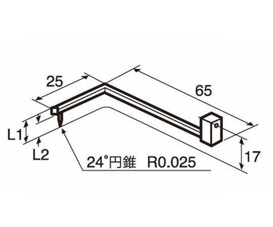 輪郭用触針（ねじれ面オフセット測定）　先端長さ5mm