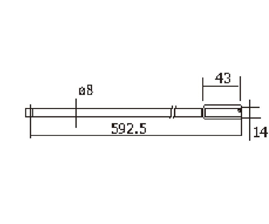 輪郭用高剛性アーム（長穴測定）　全長592.5mm　DM83514