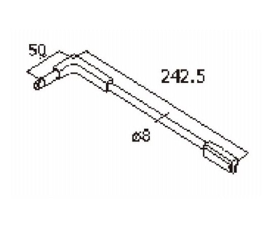 輪郭用高剛性アーム（オフセット測定）　全長242.5mm　オフセット50mm