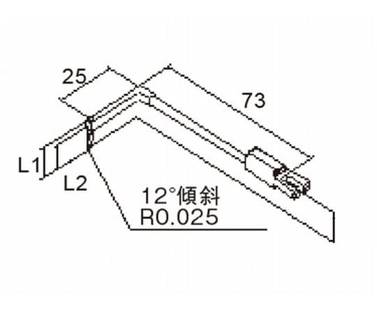 輪郭用高剛性触針（一般オフセット測定）　全長73mm　先端長さ5mm