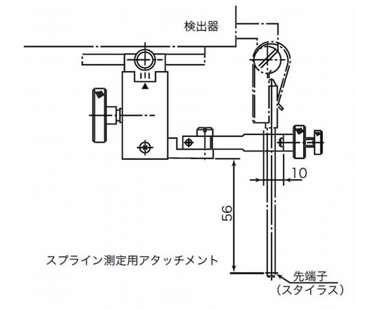 RONDCOM71C/72A/73A/75GB/R76A用スプライン測定用アタッチメント