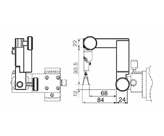RONDCOM用検出器ホルダ　R31、R41、R43（標準付属）用
