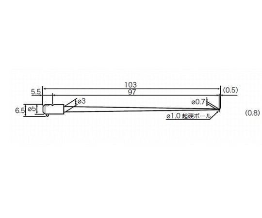 64-8963-52 RONDCOM用測定子（小穴） 65.5mm EM46000-S301 【AXEL