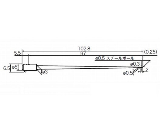 RONDCOM用測定子（極小穴）　65.3mm