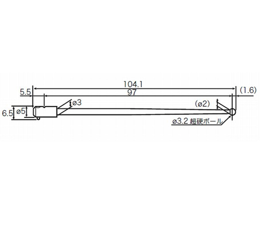 RONDCOM用測定子（汎用）　全長104.1mm