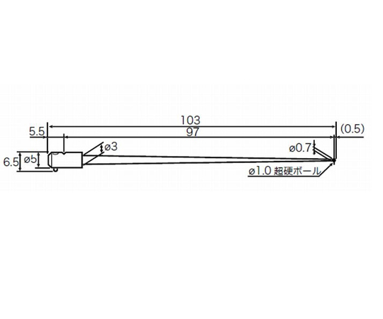 RONDCOM用測定子（小穴）　103mm