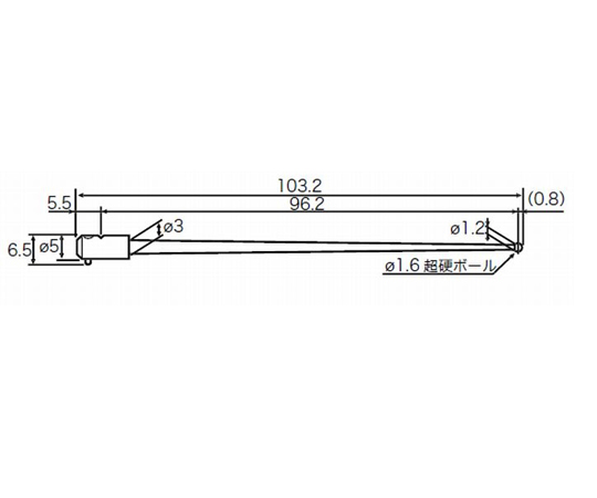RONDCOM用測定子（汎用）　全長103.2mm　EM46100-S302