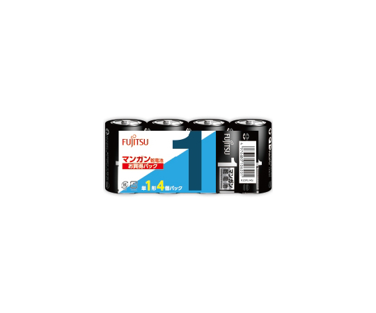 マンガン乾電池 単1形 1.5V R20PU 4個パック R20PU（4S）