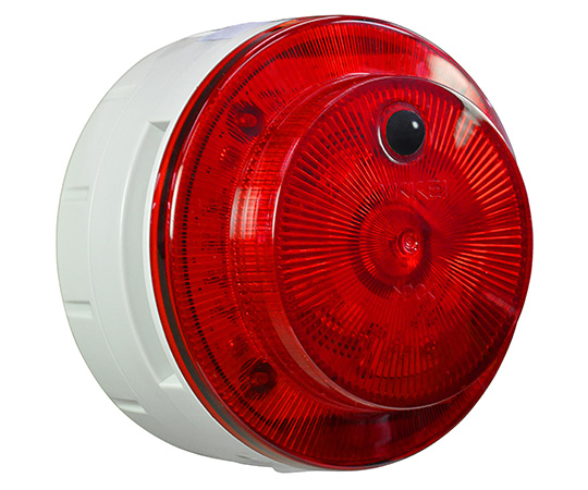 音声報知器Φ100　ニコUFO　myubo　人感センサー　赤色　DC12～48V