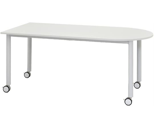 キャスターテーブル　ホワイト脚　U字形　ホワイト