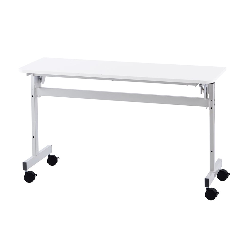 シンプルフォールディングテーブルⅡW1200×D450　ホワイト