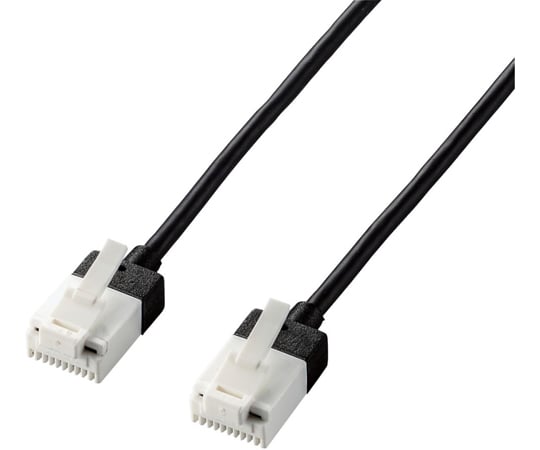 LANケーブル　CAT6A　スーパースリム　爪折れ防止　5.0m　ブラック