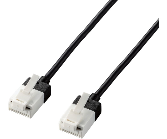 LANケーブル　CAT6A　スーパースリム　爪折れ防止　7.0m　ブラック