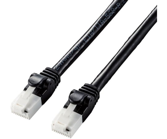 LANケーブル　CAT6A　爪折れ防止　5.0m　ブラック