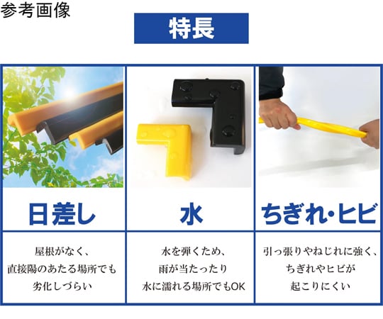 安心クッションコーナー用　STRONG　屋外対応　極細　イエロー