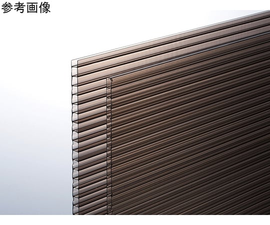 ポリカ中空ボード　910mm×1820mm×4mm　スモーク　5枚入