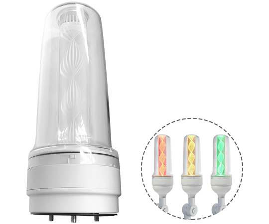 導光柱式LEDアラームライト 直付け ブザー有り
