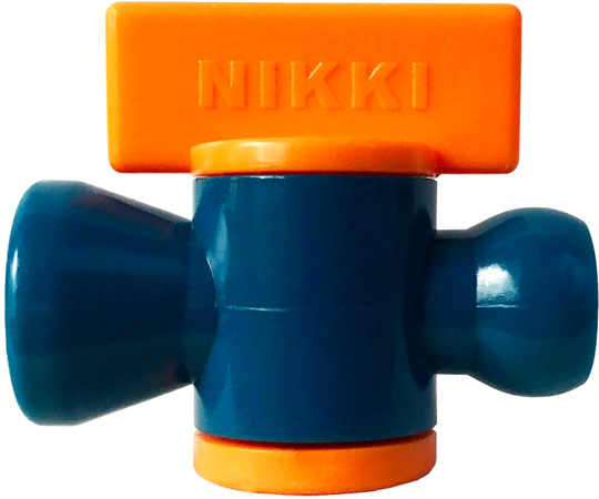 1/4" クーラントノズル インラインバルブ 1/4"