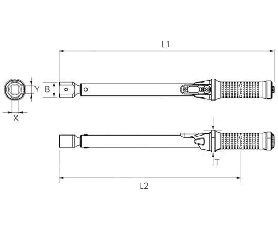 64-9304-83 14×18mm ヘッド交換式トルクレンチセット 設定範囲：40