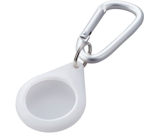 AirTag用アクセサリ　カラビナ付シリコンケース　クリア