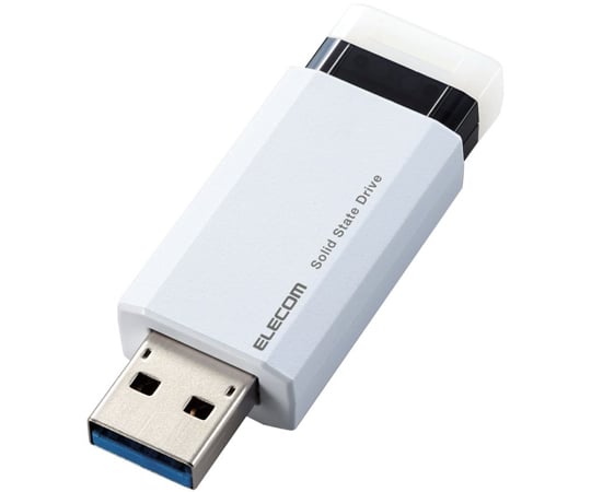 64-9335-15 外付けSSD ノック式 USB3.2 偉大な Gen2 ESD-EPK1000GWH 数量は多 対応 1TB ホワイト