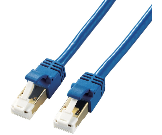 LANケーブル　CAT7準拠　爪折れ防止　やわらか　1.0m　ブルーメタリック