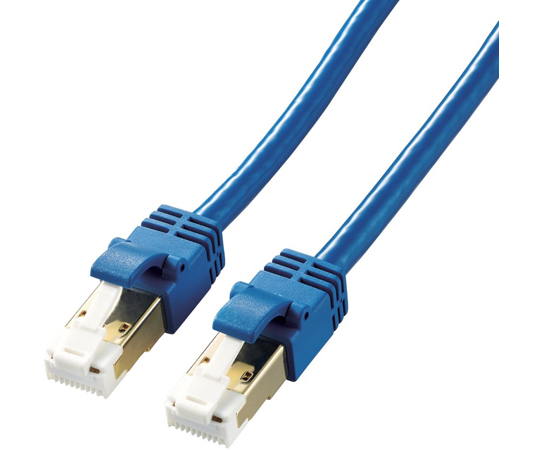 LANケーブル　CAT7準拠　爪折れ防止　やわらか　3.0m　ブルーメタリック