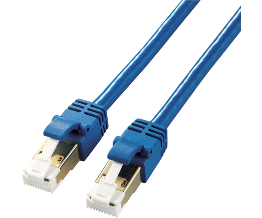 LANケーブル　CAT7準拠　爪折れ防止　やわらか　5.0m　ブルーメタリック