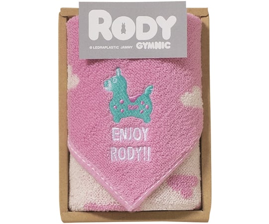 Rodyタオルハンカチ　ピンク