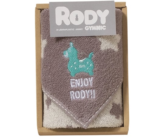 Rodyタオルハンカチ　グレー