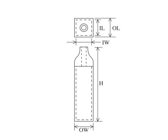 64-9352-07 テフロン栓付標準セル（2面透明） 1.000mL 合成石英 T-21