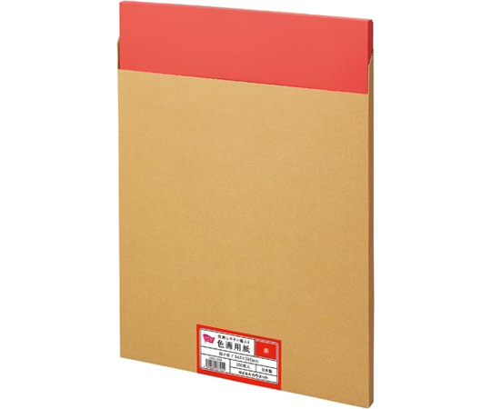 Rakuten 超人気の 64-9363-57 収納しやすい箱入色画用紙 四つ切 赤 100枚入 42601388