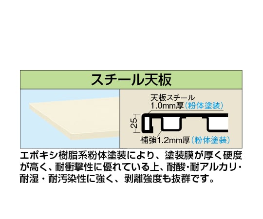 軽量作業台CKタイプ（移動式）　W1200×D600×H810mm　CK-126SRNI