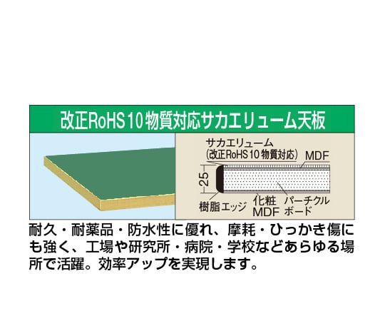 大型高さ調整作業台・軽量TKKタイプ　W2400×D1200×H740～940mm　TKKF-2412FEN