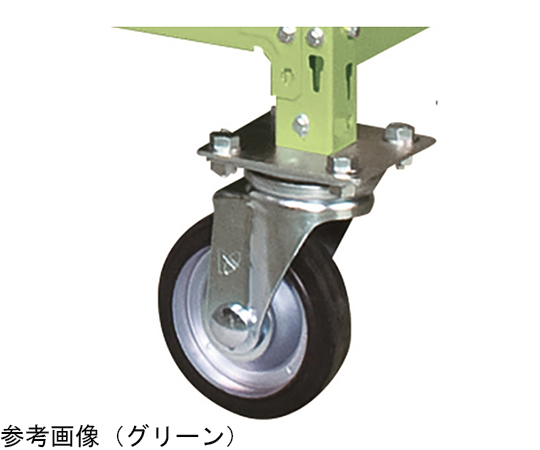 中軽量キャスターラックGSR型（ゴム車・自在2コ、固定2コ）　W1800×D450×H1380mm　4段　ホワイトグレー　GSR-8724WGK