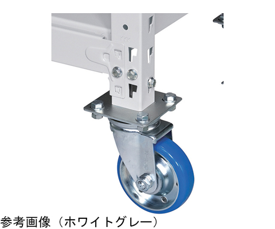 中軽量キャスターラックGSR型（ウレタン車・4輪自在）　W1200×D600×H2000mm　4段　グリーン　GSR-1344GUJ