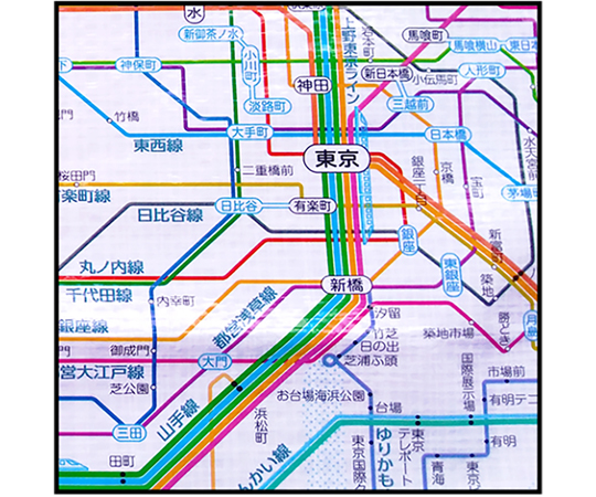 64 9604 36 鉄道路線図 レジャーシート 首都圏 日本語 70個セット Rlsj Axel アズワン