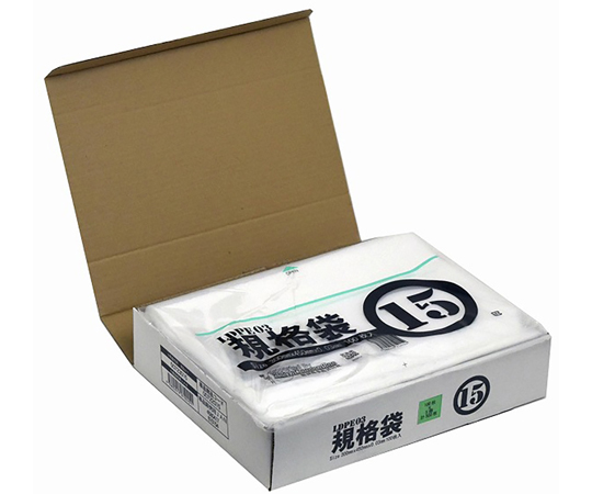 小箱売：PE規格ポリ袋　03透明　15号　100枚×5冊入　00723015