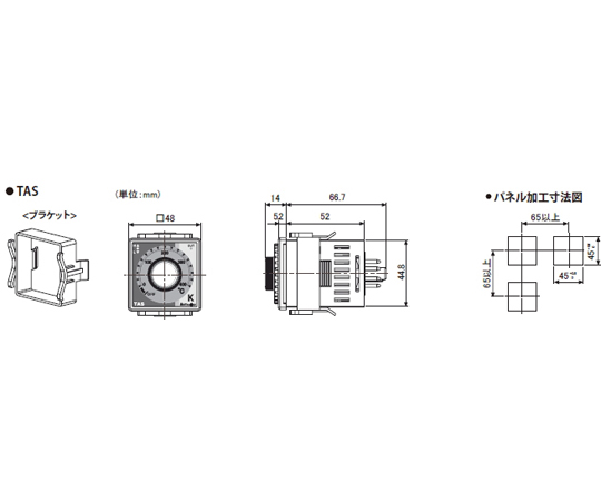 アナログ温度調節器　（0～200℃/DPt100Ω）　TASｰB4RP2C