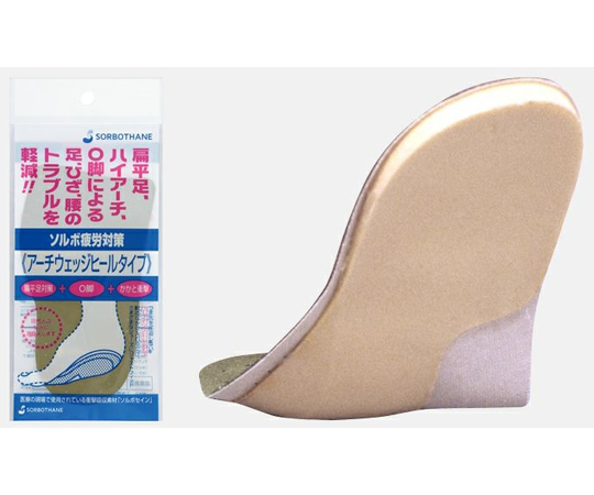 ソルボ疲労対策　アーチウェッジヒール　ベージュ　S