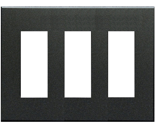 プレート　3連用　メタリックブラック色