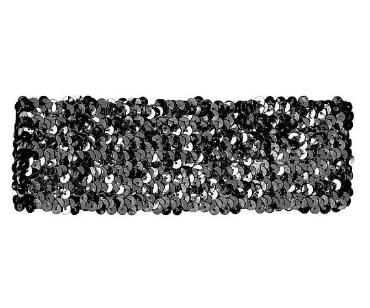 メタリックワイドターバン　ブラック