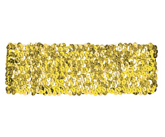 メタリックワイドターバン　ゴールド