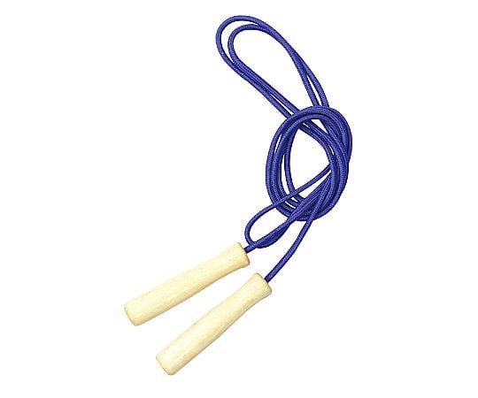 彩り木柄なわとび　青　袋付き