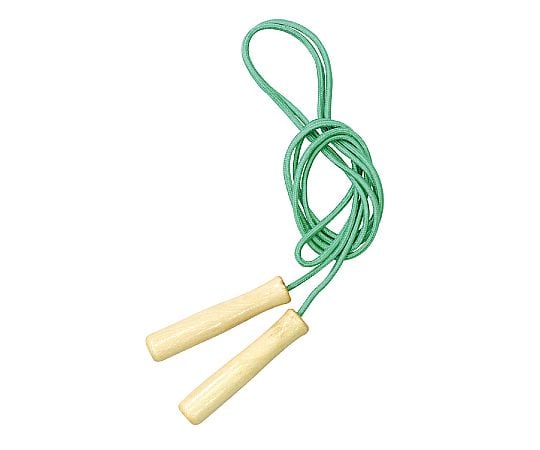 彩り木柄なわとび　緑　袋付き