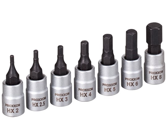 1/4"ヘックスビットソケット7点セット