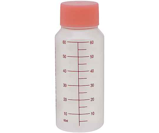 NK外用瓶 60mL ノーマルキャップ（ピンク） 赤色目盛 1箱（200本入） B0470-000PK