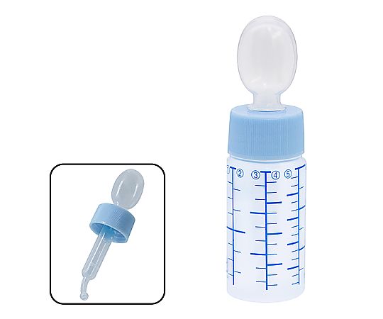 NK投薬瓶 30mL スポイト付キャップ（スカイブルー：水） 青色目盛 1箱（200本入）