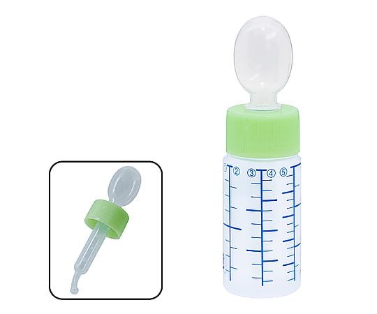 NK投薬瓶 30mL スポイト付キャップ（ライトグリーン：竹） 青色目盛 1箱（200本入）