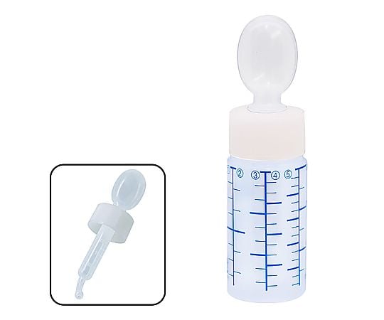 NK投薬瓶 30mL スポイト付キャップ（ホワイト：白） 青色目盛 1箱（200本入）